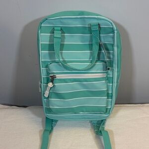Striped Aqua Mini Backpack